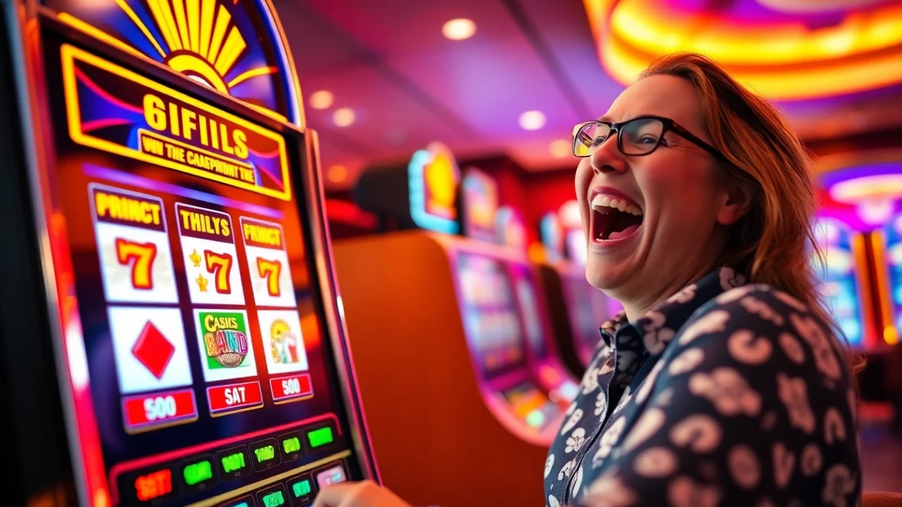 Celebrate big wins with slot gacor machines in vibrant casino settings full of joyful players.