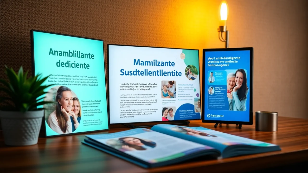 Engaging pflegedienst werbung highlighting caring services and vibrant marketing materials.