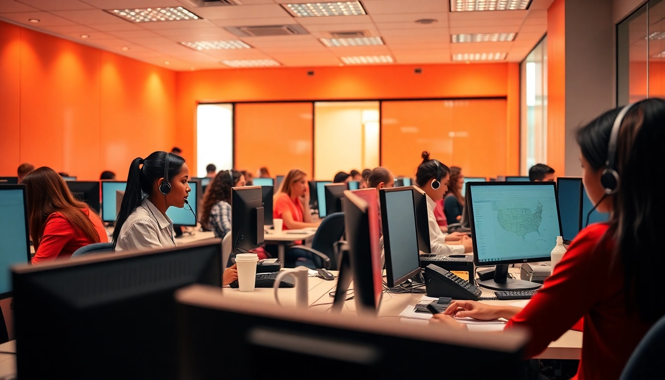 Experienced agents efficiently managing calls in Tijuana call centers with state-of-the-art technology.