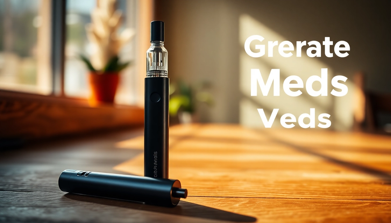 Experience the quality of Muha Meds 2 gram disposable vape with its sleek design on a wooden backdrop.