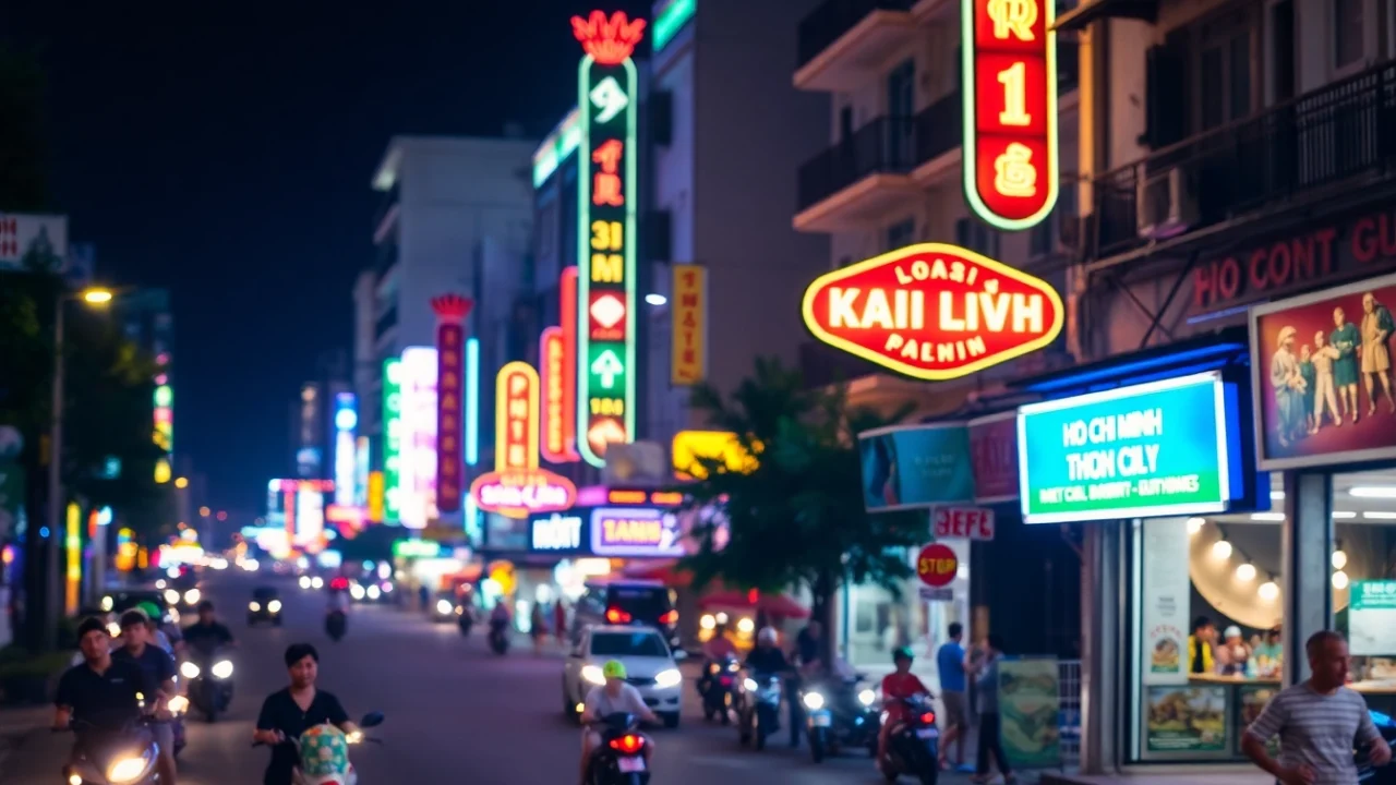 Experience the excitement of Ho Chi Minh nightlife through this 호치민 황제투어 후기 highlighting lively streets and entertainment.