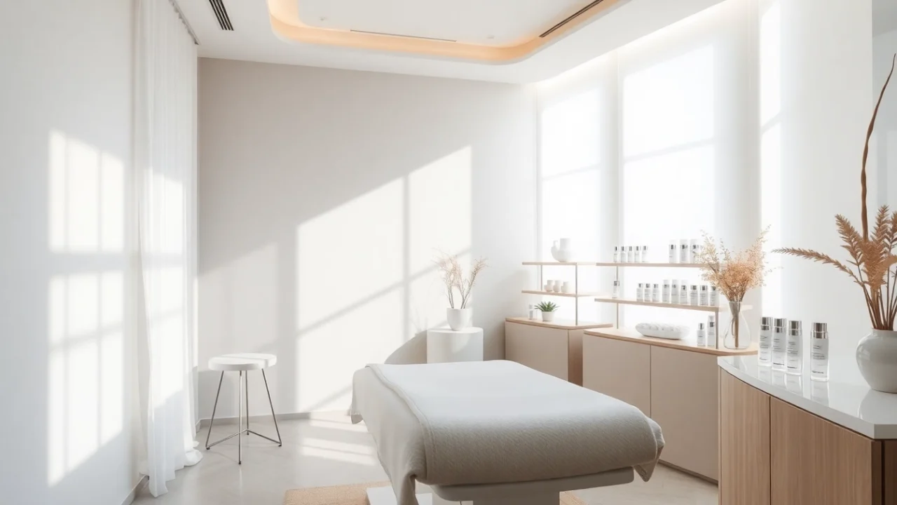 Experience the latest in Faltenbehandlung Zürich with a serene treatment room ambiance.