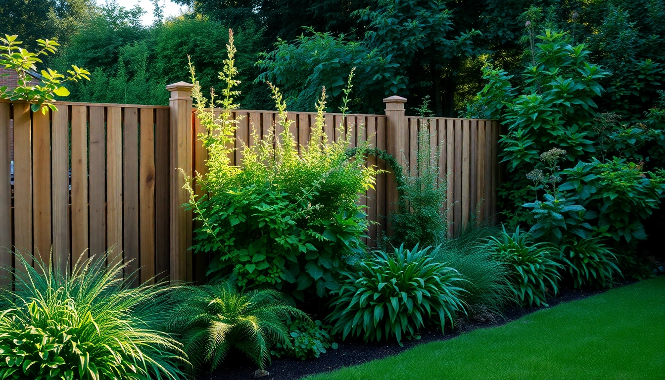 Showcasing a beautiful garden with fencing Manchester enhancing the property's charm and privacy.