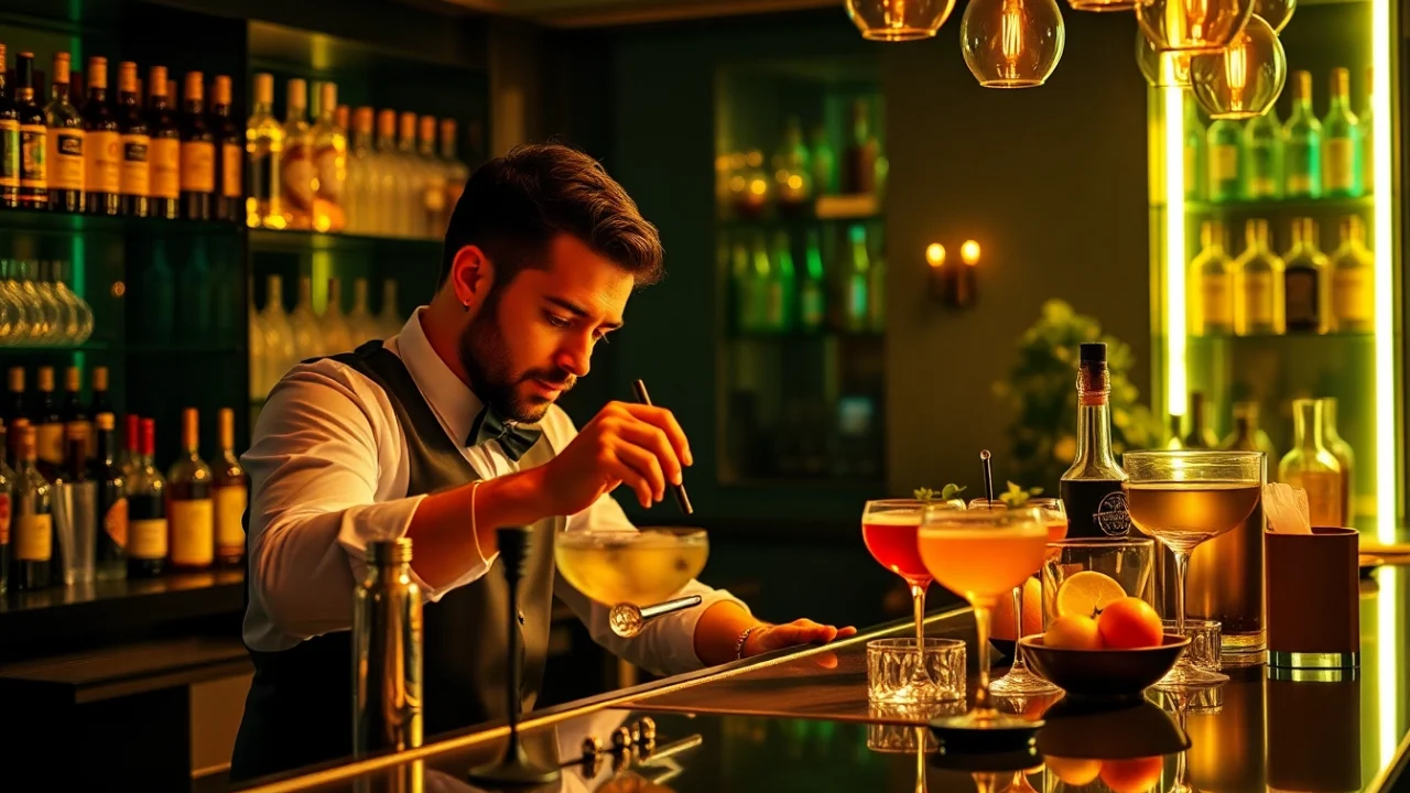 Experience the thrill of a cocktail kurs berlin with expert bartenders showcasing mixology skills amid vibrant bar settings.