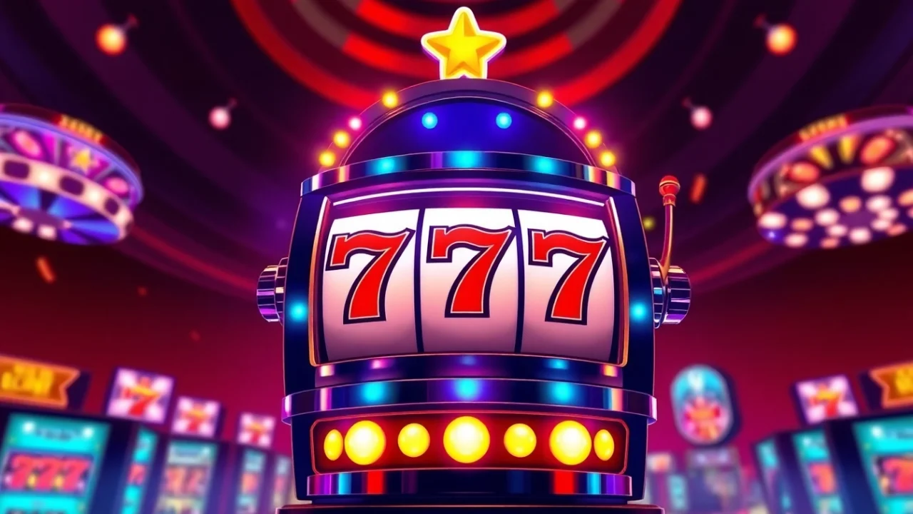 Spin the thrilling สล็อต777 slot machine with colorful lights and exciting symbols.