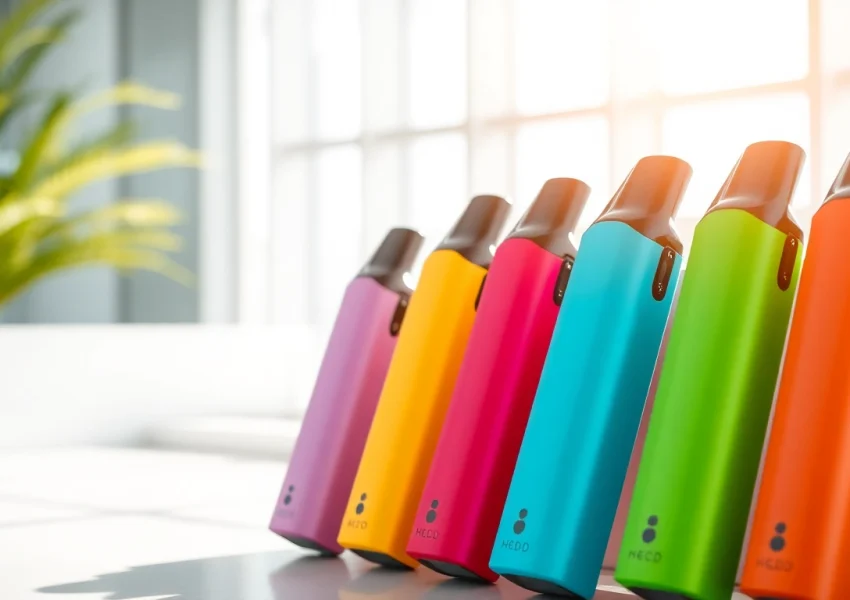 Discover HQD Pods showcasing vibrant colors and sleek designs for a premium vaping experience.