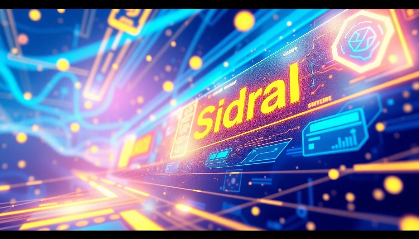 Visualize the Sidra Chain Air Drop's blockchain interface featuring vibrant, glowing elements to emphasize innovation.