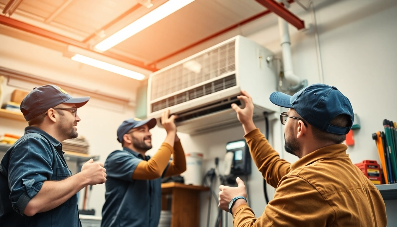 HVAC technicians performing efficient air conditioning repair in Fort Worth.