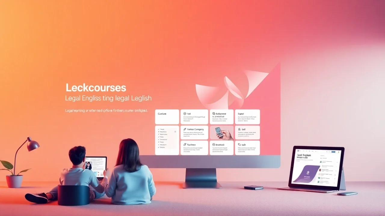 Cours anglais juridique à distance: Engaging online learning platform for legal English courses.