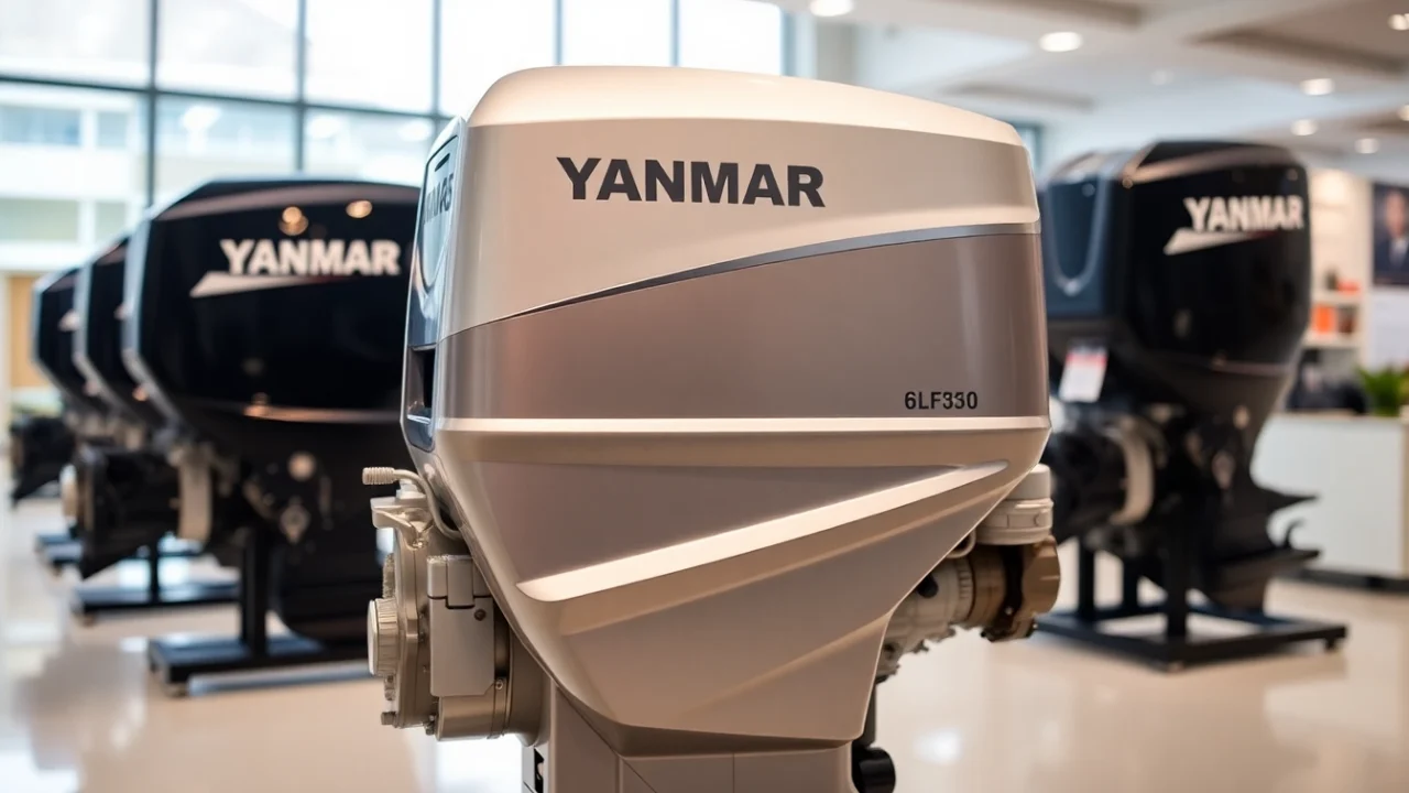 Featured YANMAR 6LF530 INBOARD DIESEL ENGINE SALE! showcasing sleek design and performance.