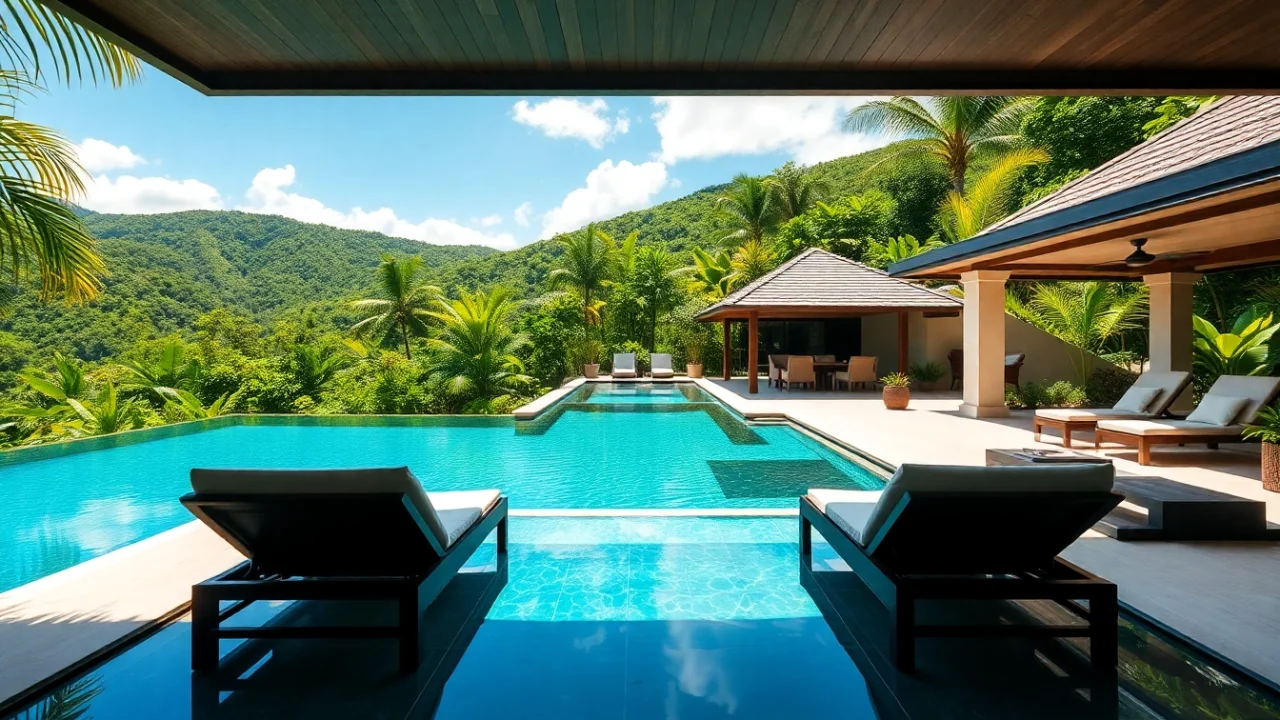 Experience enticing villa rentals with a stunning poolside view in Phuket’s tropical oasis.