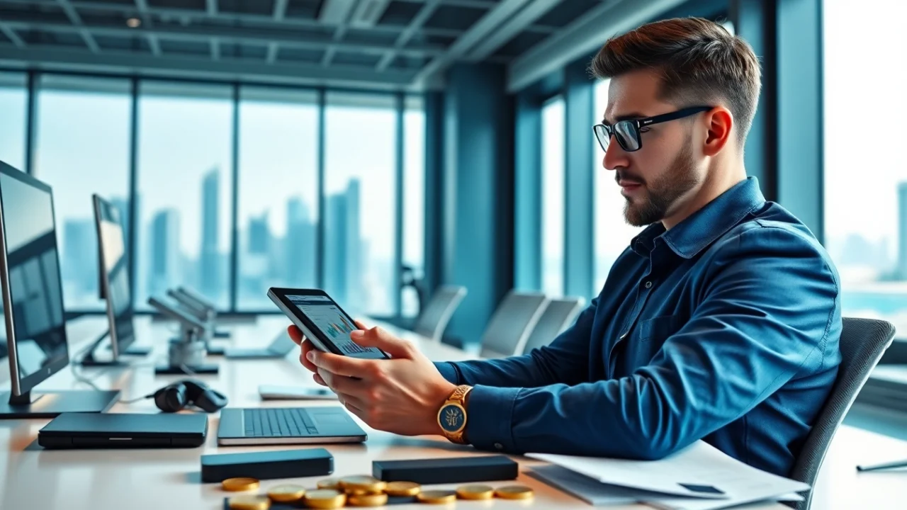 Analyze the best coins on coinbase with a professional cryptocurrency expert in a modern office.