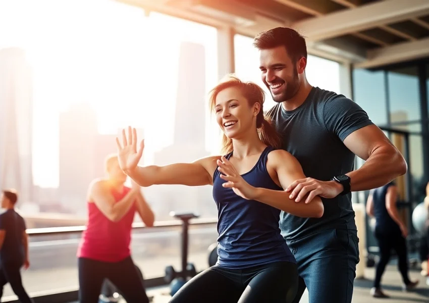 Engaging personal trainer session showcasing a Personal Trainer Downtown Jersey City in action.