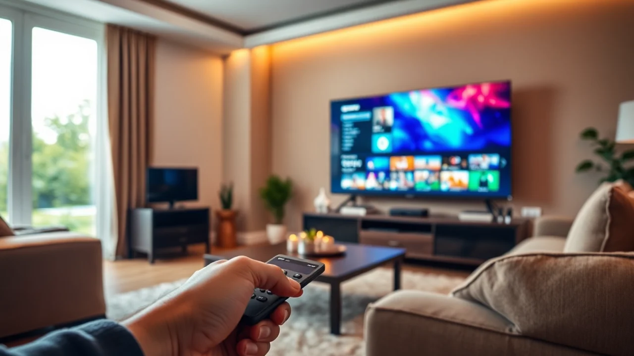 Get started with your iptv test line on a vibrant home entertainment setup.