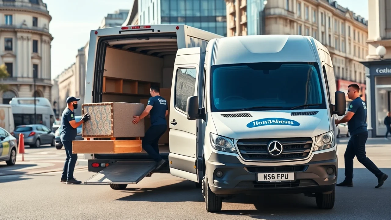 Experience reliable furniture removals in London with expert movers loading items into a van.