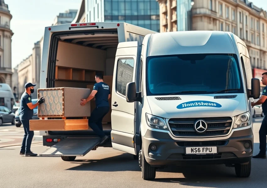Experience reliable furniture removals in London with expert movers loading items into a van.