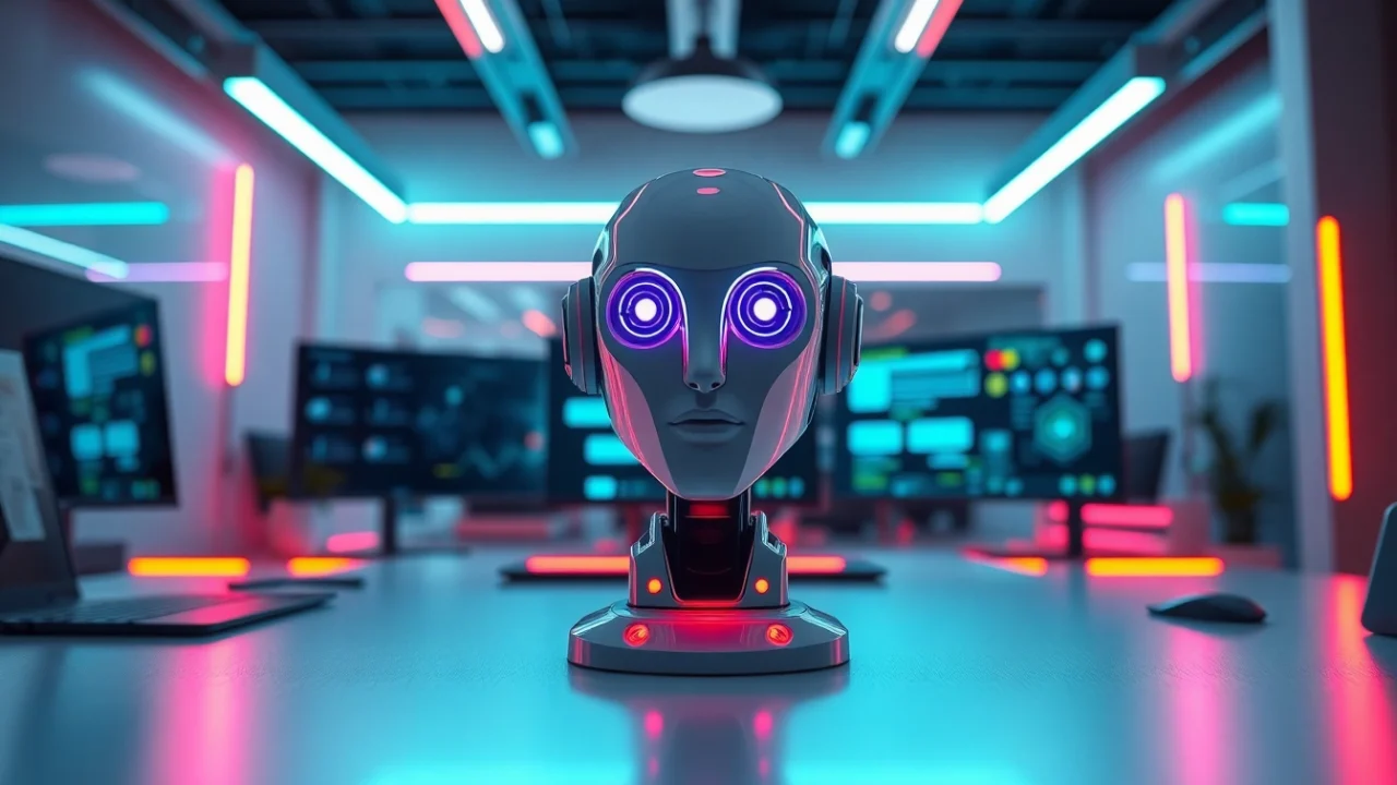 Engage with unfiltered ai in a vibrant workspace showcasing an advanced chatbot interface.