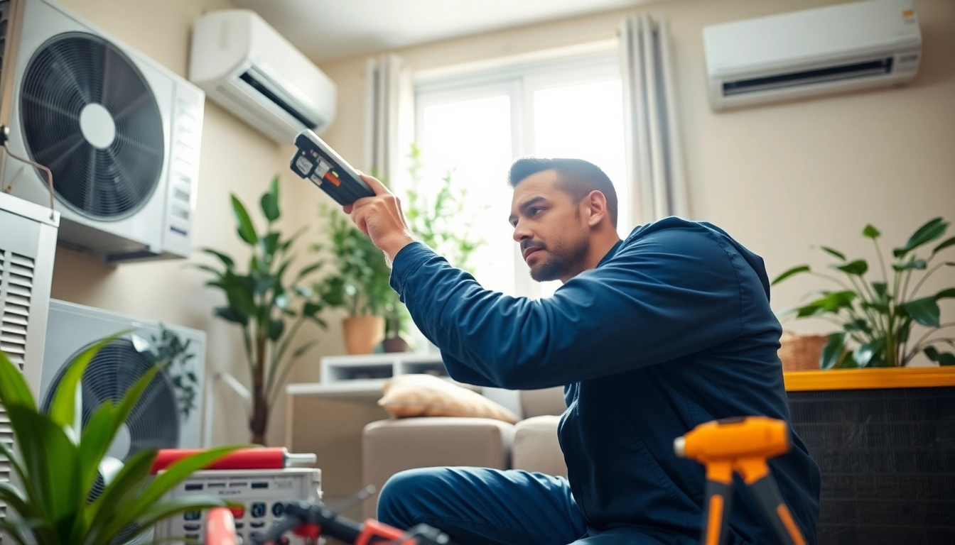 Expert technician providing ac repair in Glendale, AZ, showcasing skills amidst a well-maintained home.
