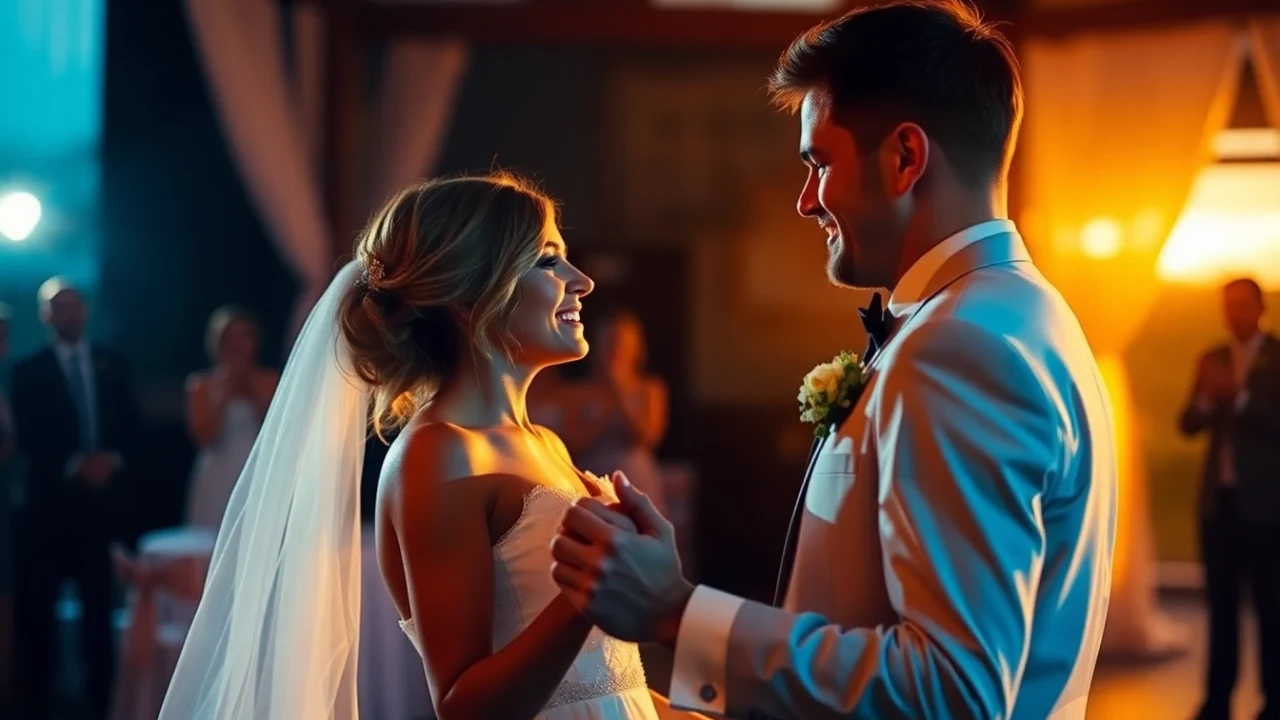 Wedding videographer in Ireland filming a couple's heartfelt moment on their wedding day.