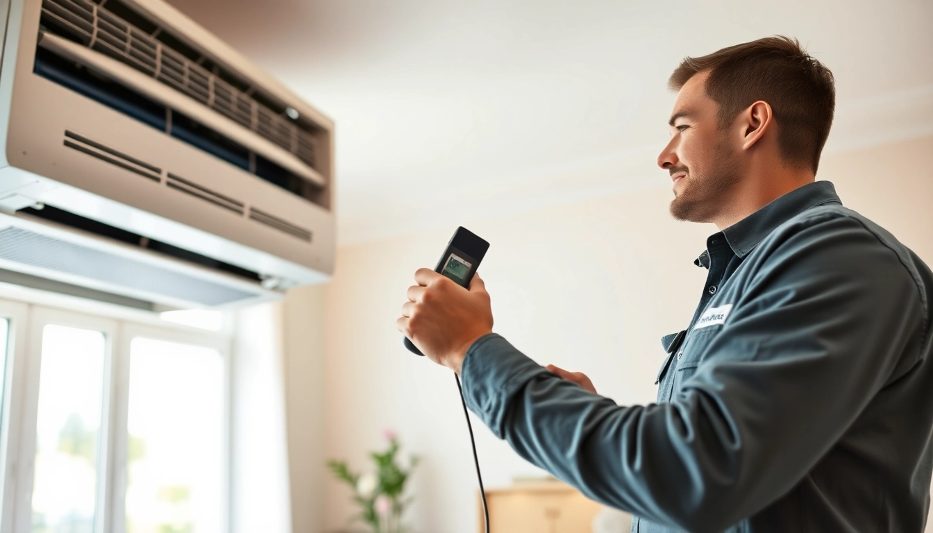 HVAC technician performing ac repair in Glendale AZ, showcasing professionalism and expertise.