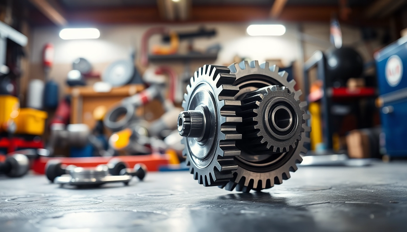 Showcase of a gearbox syncro in a workshop setting, highlighting its intricate design and craftsmanship.