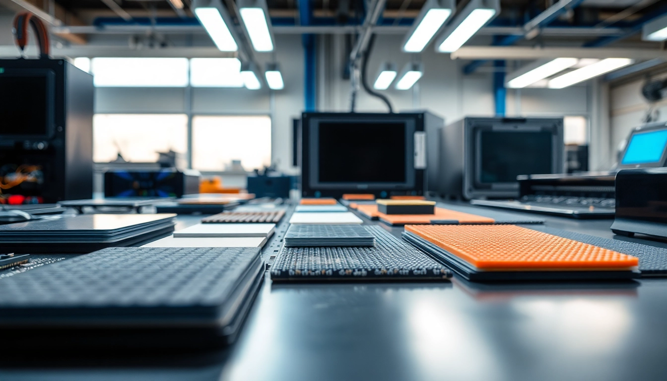 Showcasing thermal management materials efficiently organized on a modern electronics assembly table.