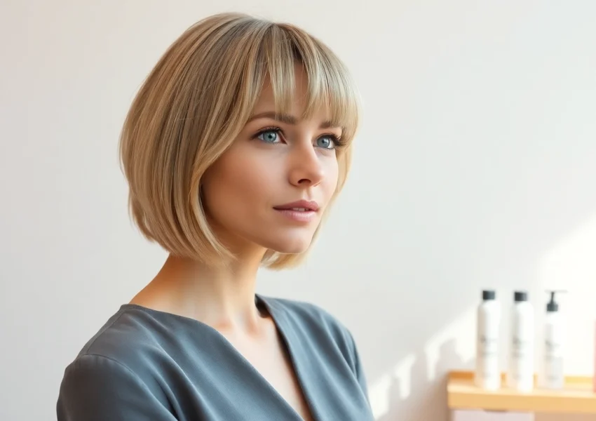 Explore stylish hairstyles for thin hair featuring a chic bob cut and elegant styling.