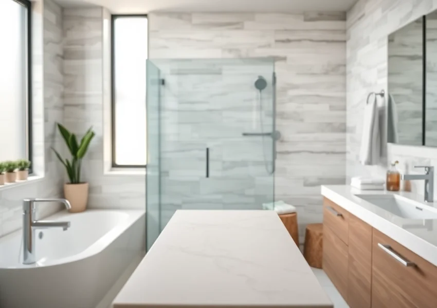 Transform your local bathroom remodel with modern designs and sleek features.