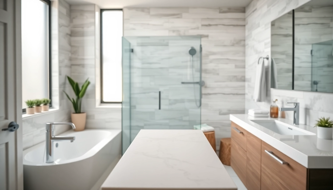 Transform your local bathroom remodel with modern designs and sleek features.