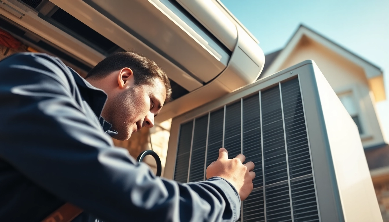 Expert AC repair in Glendale AZ by a professional HVAC technician addressing an air conditioning unit issue.