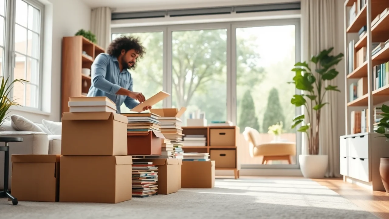 House organizing Johns Creek with a beautifully arranged living space showcasing organization techniques.