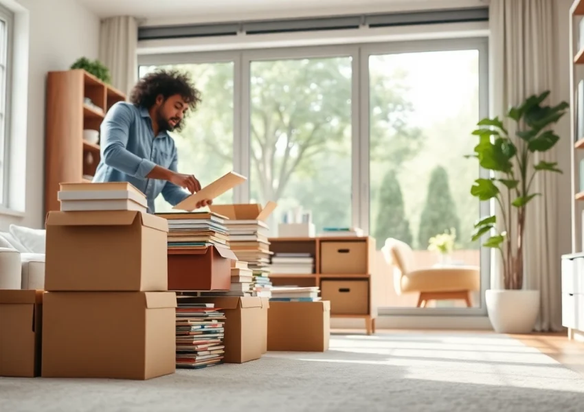 House organizing Johns Creek with a beautifully arranged living space showcasing organization techniques.