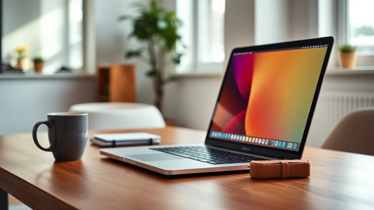 Αγοράστε refurbished laptop με μοναδικό σχεδιασμό σε φωτεινό γραφείο