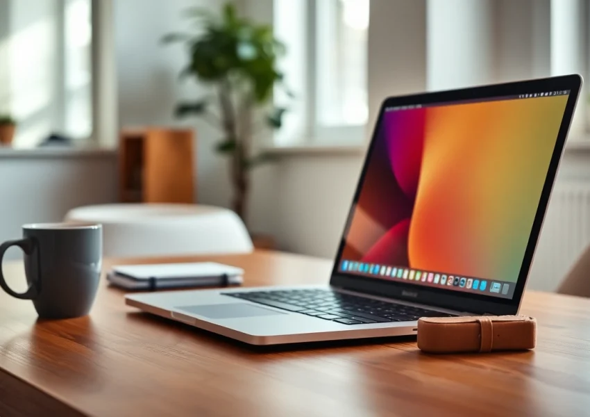 Αγοράστε refurbished laptop με μοναδικό σχεδιασμό σε φωτεινό γραφείο