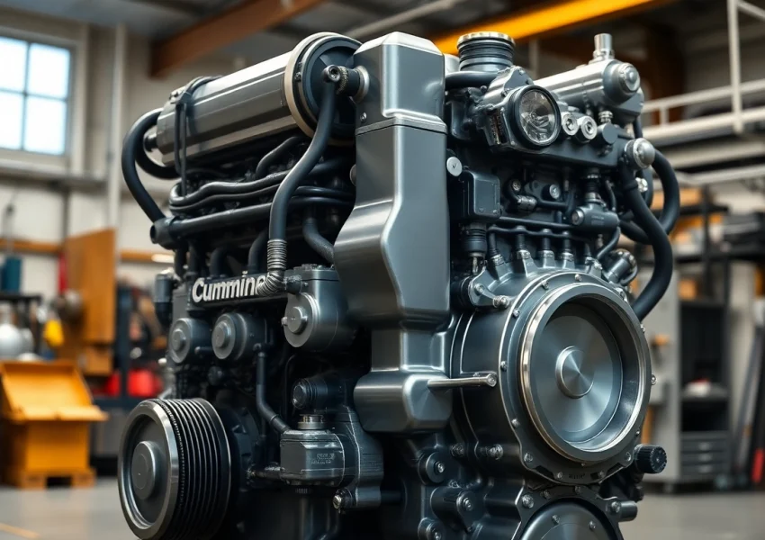 Showcase the Cummins ISX engine for sale, highlighting its power and intricate engineering.