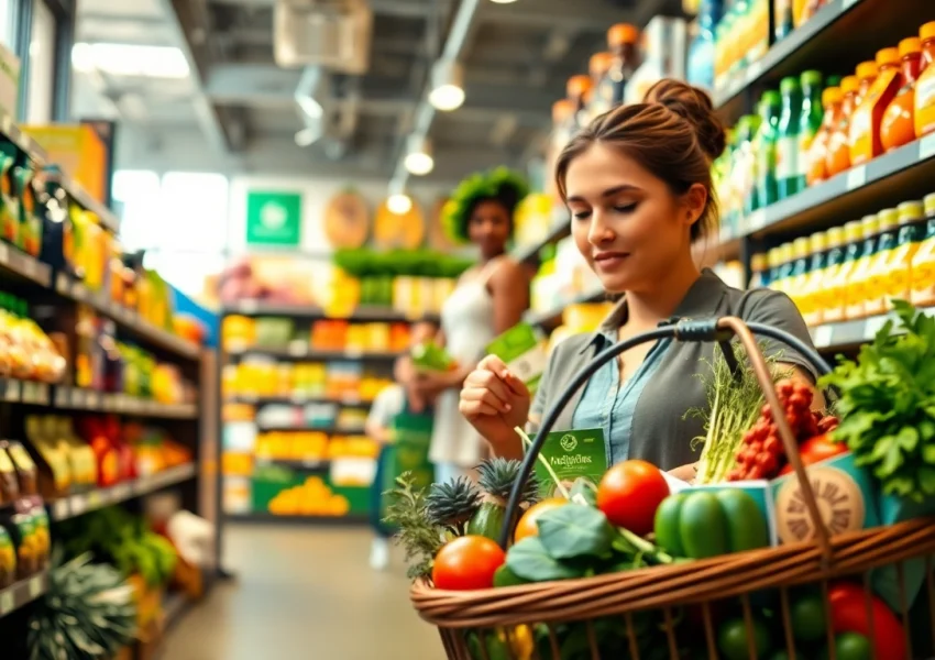 Explore prices on thrive market while shopping for healthy organic products in a vibrant market.