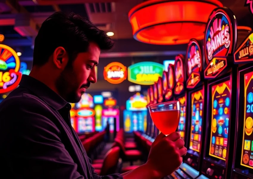 Experience thrilling JILI Games at colorful slot machines in an exciting casino atmosphere.