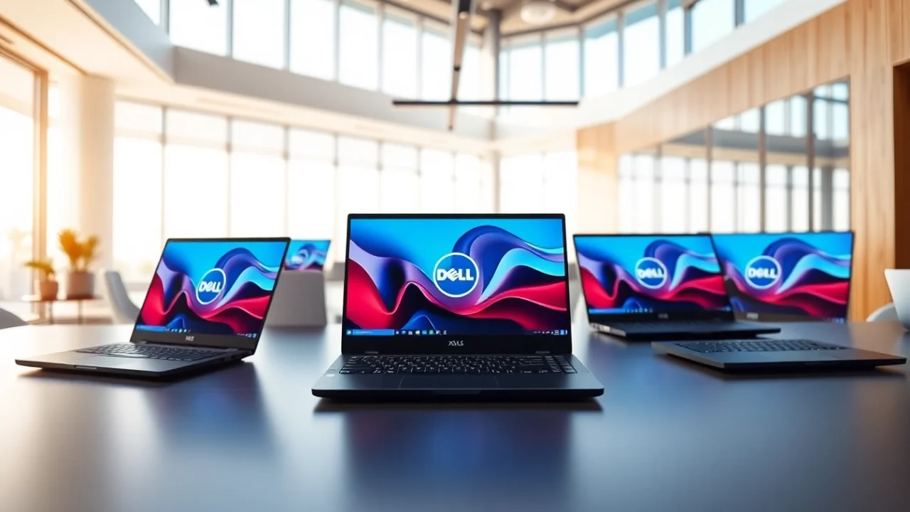 Explora laptops dell en un entorno moderno, que destaca su funcionalidad y diseño elegante.