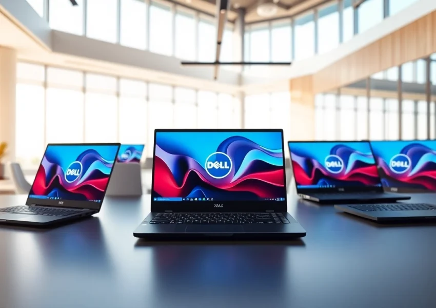 Explora laptops dell en un entorno moderno, que destaca su funcionalidad y diseño elegante.