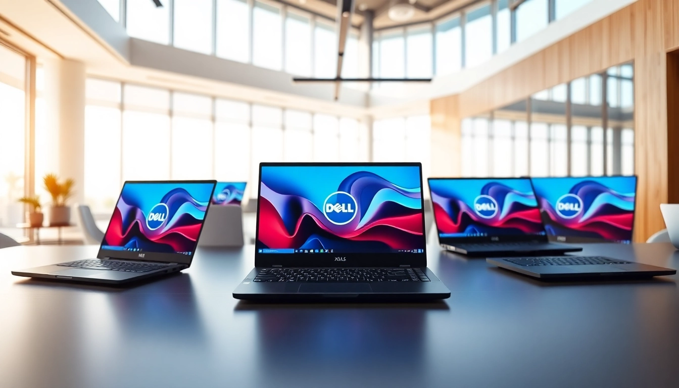 Explora laptops dell en un entorno moderno, que destaca su funcionalidad y diseño elegante.