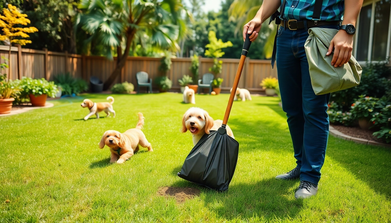 Alamo Ranch poop scooper providing professional pet waste removal in a clean backyard.