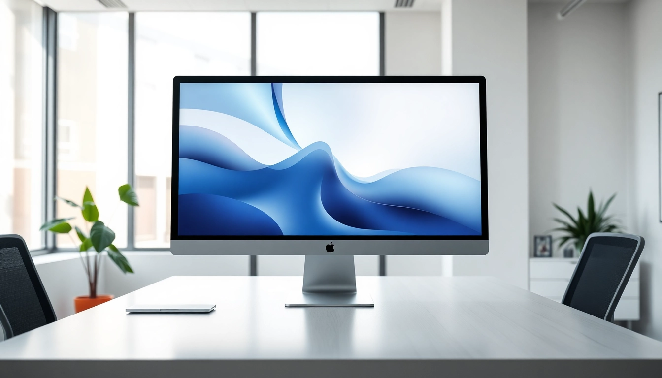 Buy Apple Pro Display with stunning visuals in a professional workspace setting.