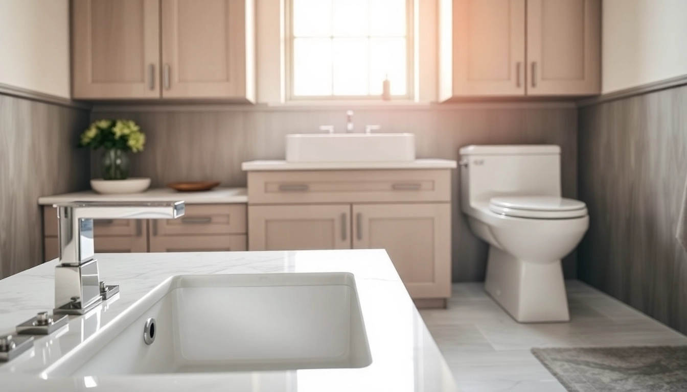 Upgrade your home with high-quality American Standard bathroom fixtures in a serene setting.