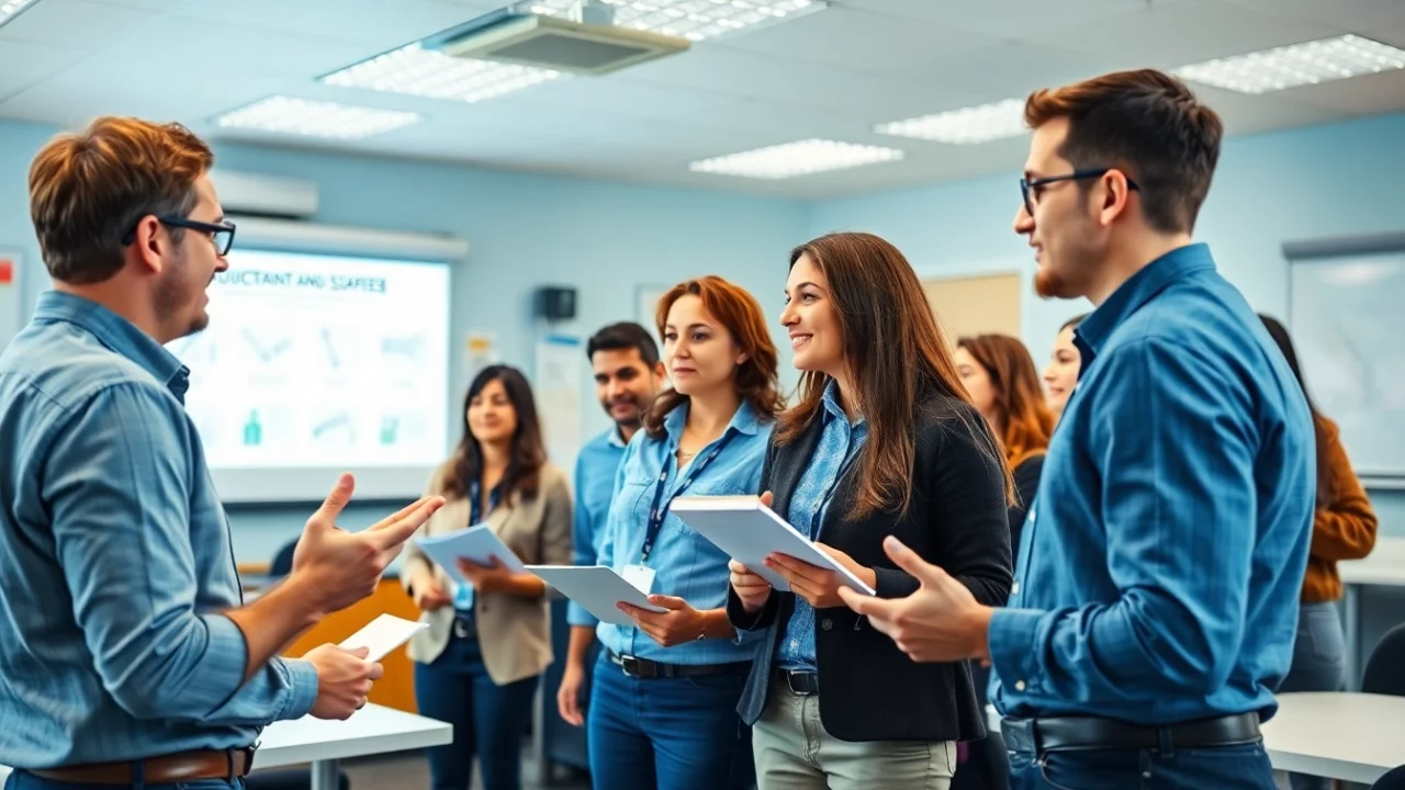 Capture of a training session on the level 6 NVQ diploma in occupational health and safety - completed assignments pdf, showcasing active participation.