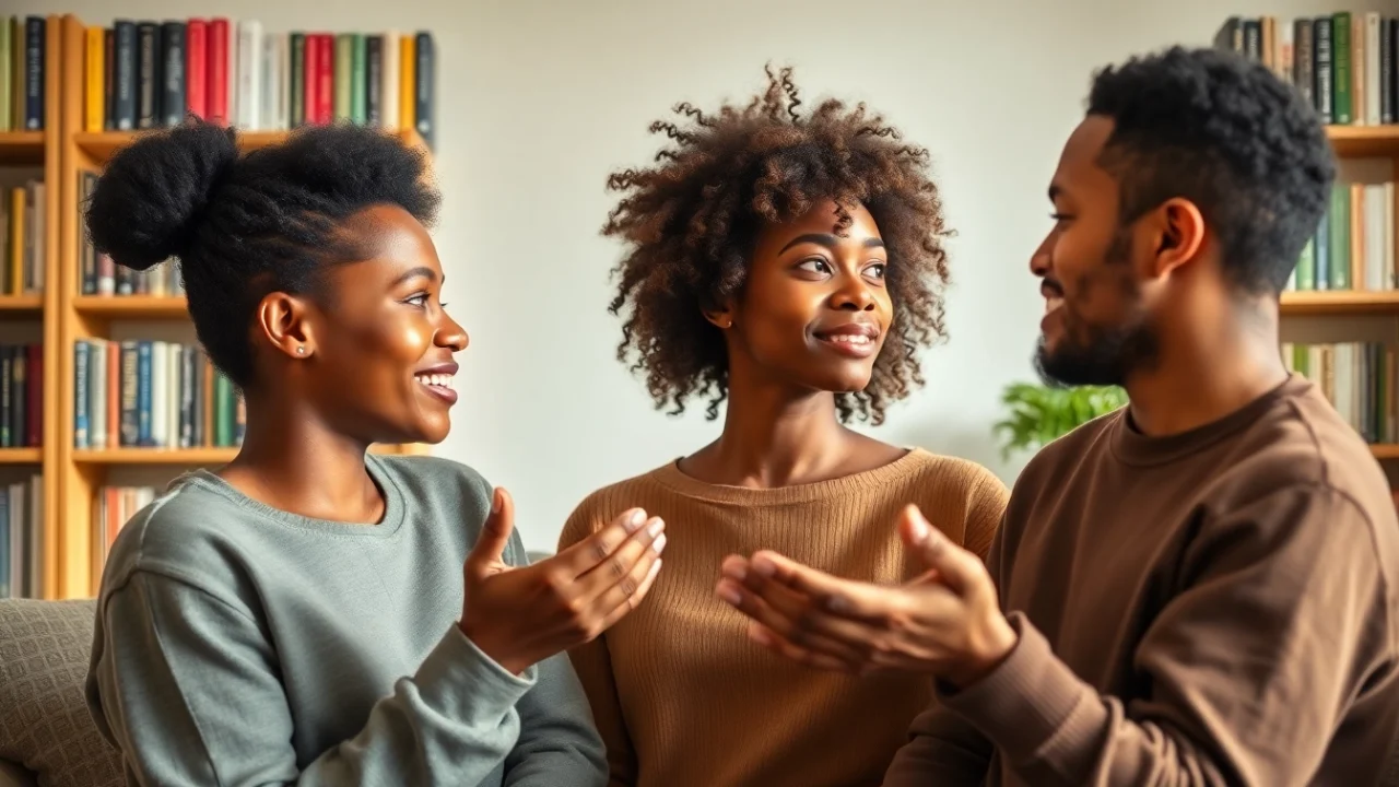 Enhancing communication in relationships through heartfelt conversation between two partners.