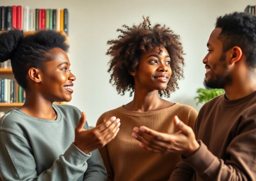 Enhancing communication in relationships through heartfelt conversation between two partners.