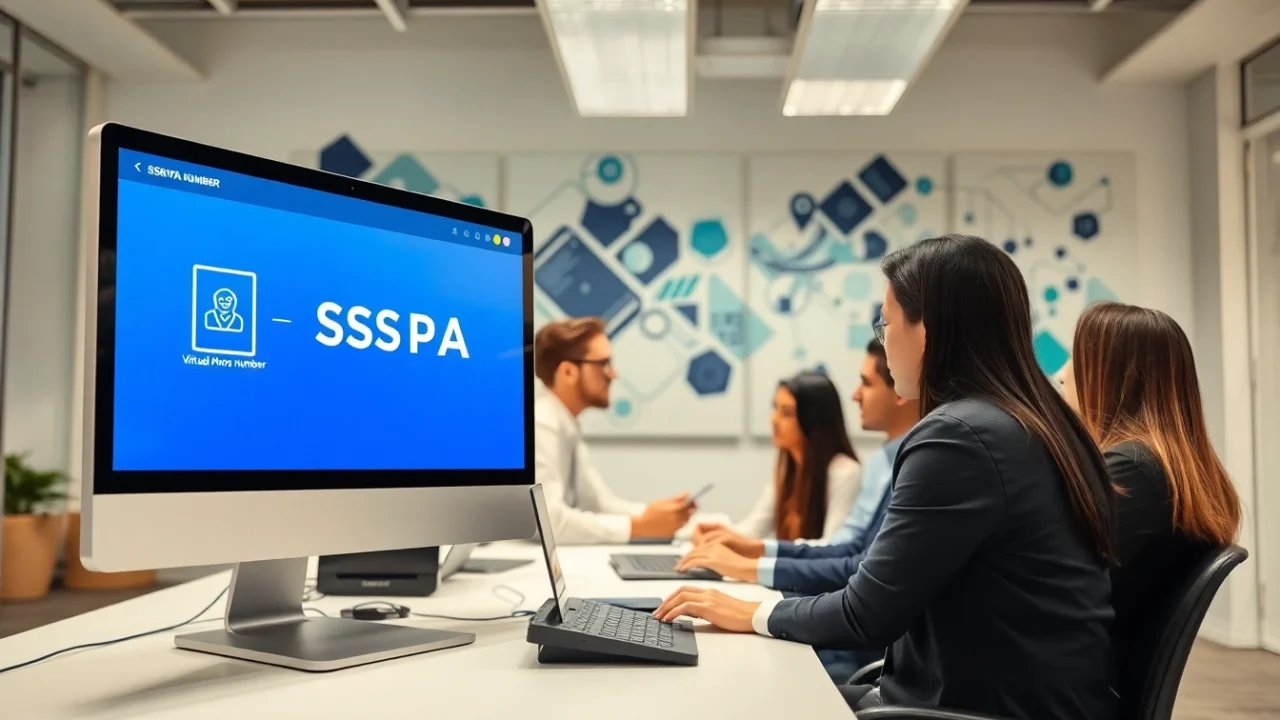 Utilizing smsvpa for seamless virtual phone number management in a modern office.