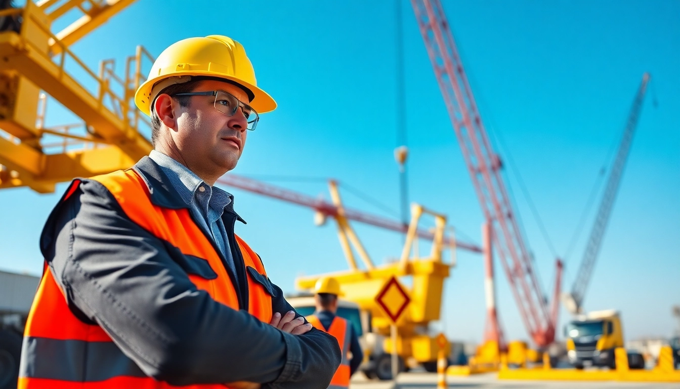 View of NVQ Level 4 Crane supervisor answers in an active construction site, showcasing teamwork and safety.