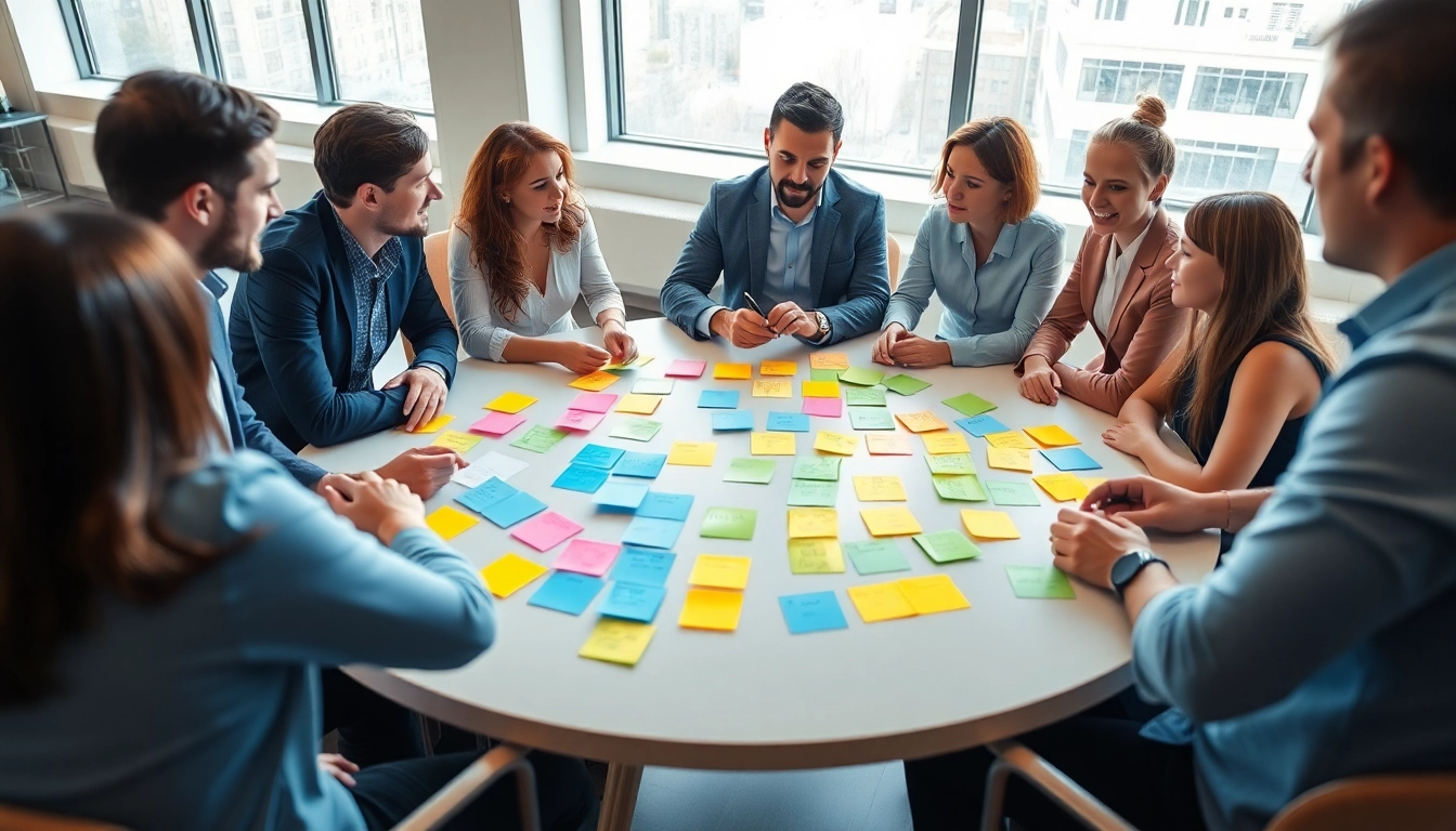 Loyalty Plans brainstorming session with diverse marketing team members engaged in discussion.