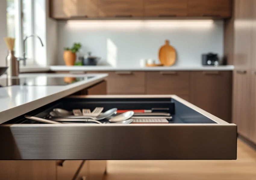 Optimize your space with the slim box drawer system featuring sleek designs and soft-close features.